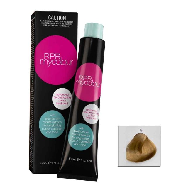 RPR MyColour C9 professional hair colour shade with matching colour swatch